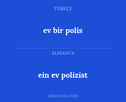 ev bir polis - ein ev polizist