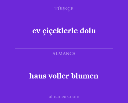 haus voller blumen - ev çiçeklerle dolu
