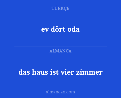 das haus ist vier zimmer - ev dört oda