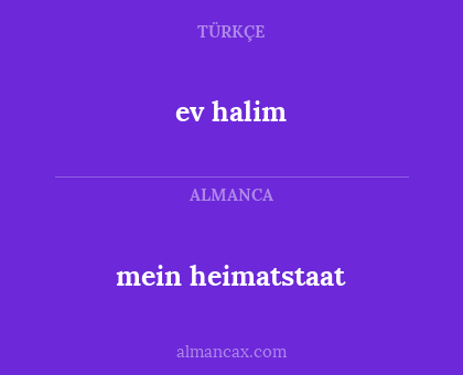 ev halim - mein heimatstaat