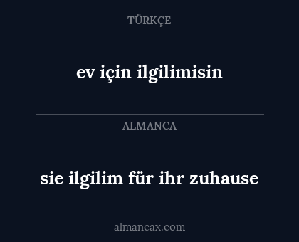 ev için ilgilimisin - sie ilgilim für ihr zuhause