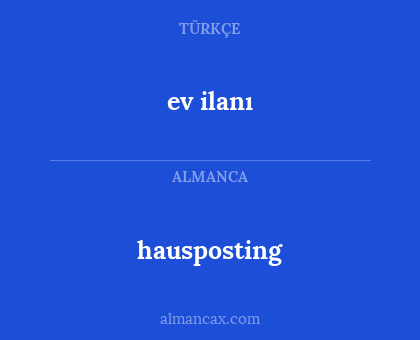 ev ilanı - hausposting