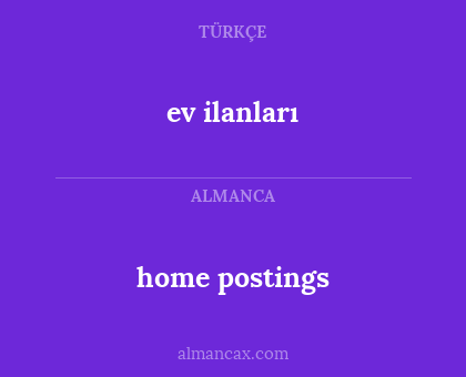 ev ilanları - home postings