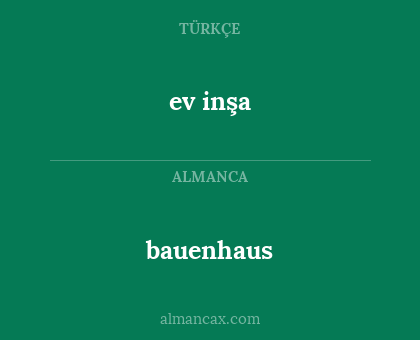 ev inşa - bauenhaus