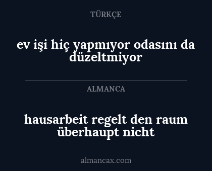hausarbeit regelt den raum überhaupt nicht - ev işi hiç yapmıyor odasını da düzeltmiyor