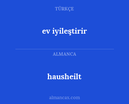 hausheilt - ev iyileştirir
