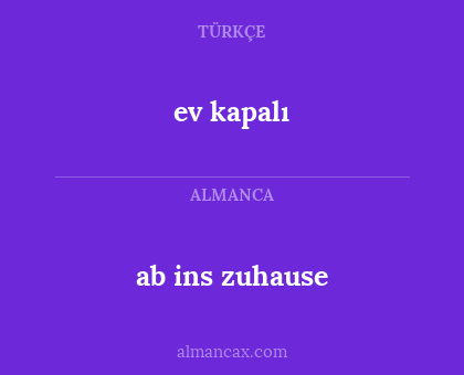 ab ins zuhause - ev kapalı