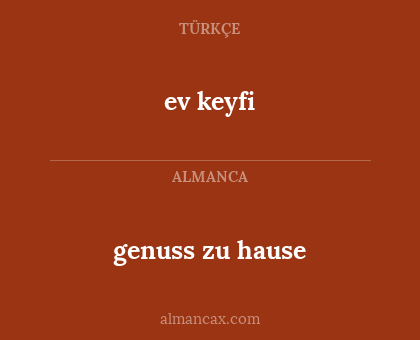 ev keyfi - genuss zu hause