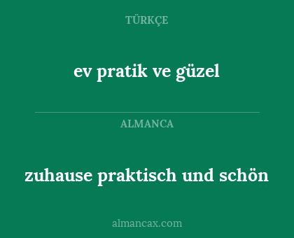 ev pratik ve güzel - zuhause praktisch und schön
