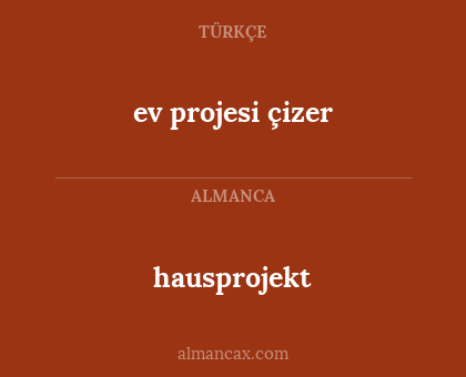 hausprojekt - ev projesi çizer
