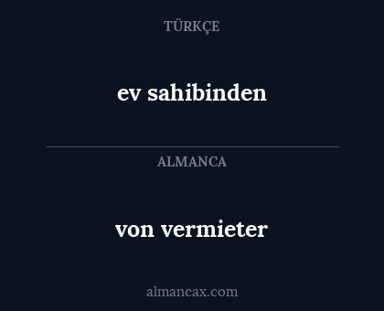 ev sahibinden - von vermieter