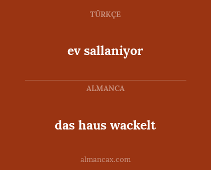 ev sallaniyor - das haus wackelt