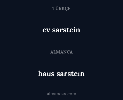 haus sarsteın - ev sarstein