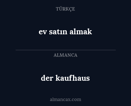 der kaufhaus - ev satın almak