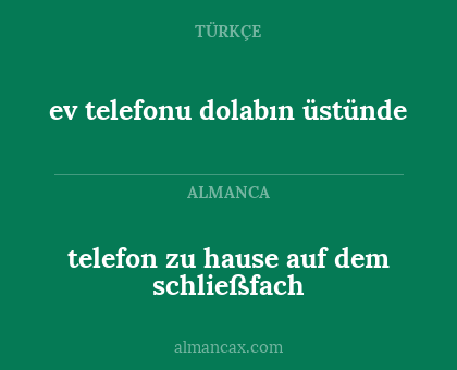 ev telefonu dolabın üstünde - telefon zu hause auf dem schließfach