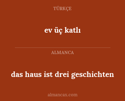 ev üç katlı - das haus ist drei geschichten