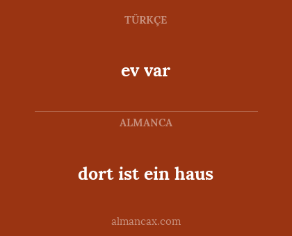 dort ist ein haus - ev var