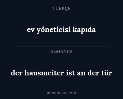 ev yöneticisi kapıda - der hausmeiter ist an der tür