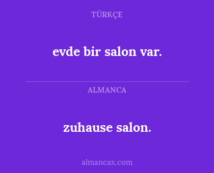 zuhause salon. - evde bir salon var.