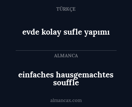 evde kolay sufle yapımı - einfaches hausgemachtes souffle