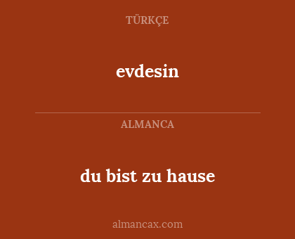 evdesin - du bist zu hause