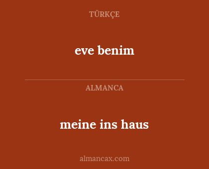 eve benim - meine ins haus