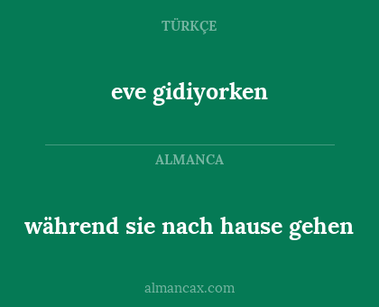 während sie nach hause gehen - eve gidiyorken