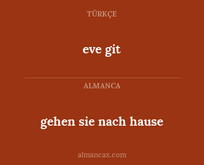 eve git - gehen sie nach hause