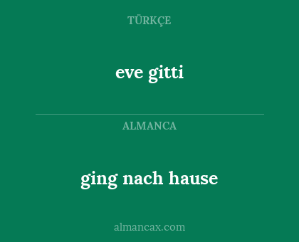 ging nach hause - eve gitti
