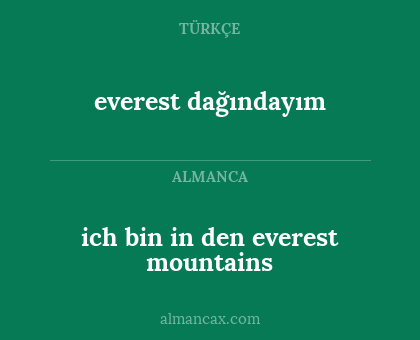everest dağındayım - ich bin in den everest mountains