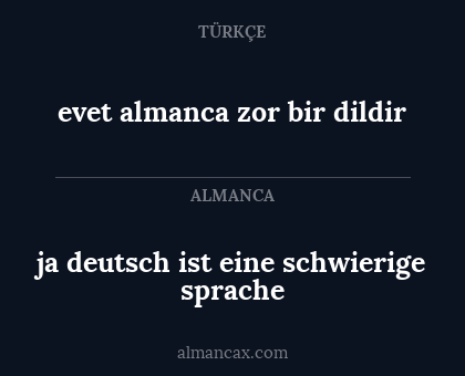 evet almanca zor bir dildir - ja deutsch ist eine schwierige sprache