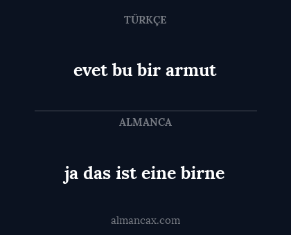 evet bu bir armut - ja das ist eine birne