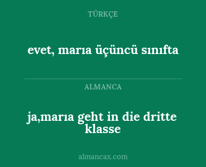ja,marıa geht in die dritte klasse - evet, marıa üçüncü sınıfta