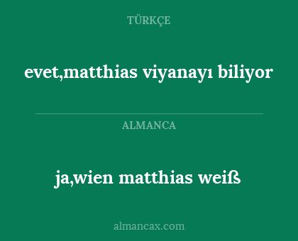 ja,wien matthias weiß - evet,matthias viyanayı biliyor