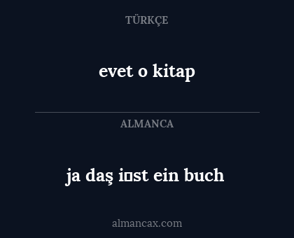 evet o kitap - ja daş i̇st ein buch