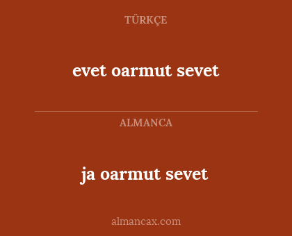 ja oarmut sevet - evet oarmut sevet