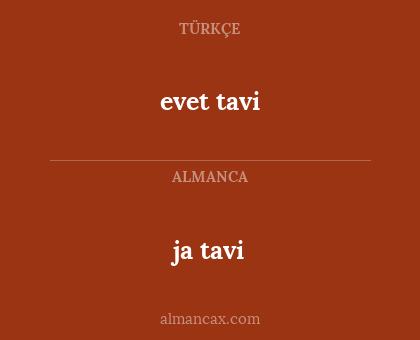 evet tavi - ja tavi