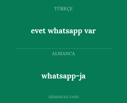 evet whatsapp var - whatsapp-ja