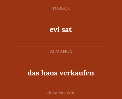 evi sat - das haus verkaufen