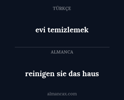 evi temizlemek - reinigen sie das haus