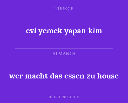 wer macht das essen zu house - evi yemek yapan kim