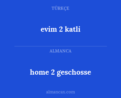 home 2 geschosse - evim 2 katli