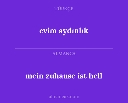 evim aydınlık - mein zuhause ist hell