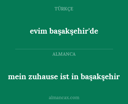 evim başakşehir'de - mein zuhause ist in başakşehir