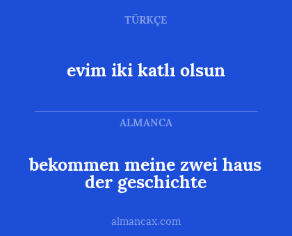 bekommen meine zwei haus der geschichte - evim iki katlı olsun