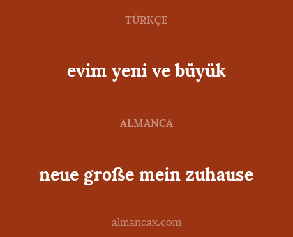 evim yeni ve büyük - neue große mein zuhause