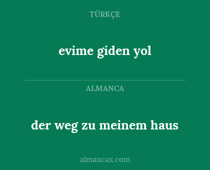 evime giden yol - der weg zu meinem haus