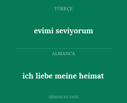 evimi seviyorum - ich liebe meine heimat
