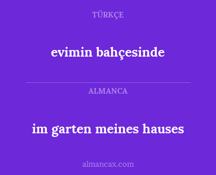 im garten meines hauses - evimin bahçesinde