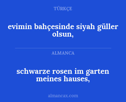 schwarze rosen im garten meines hauses, - evimin bahçesinde siyah güller olsun,
